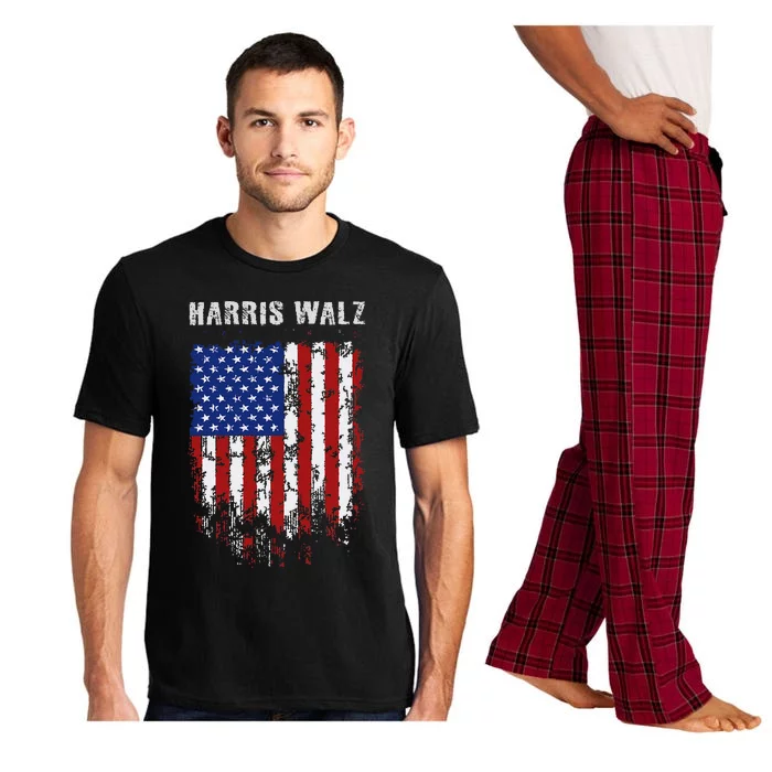 Harris Walz 2024 Kamala Harris 2024 Tim Walz 2024 Usa Flag Pajama Set