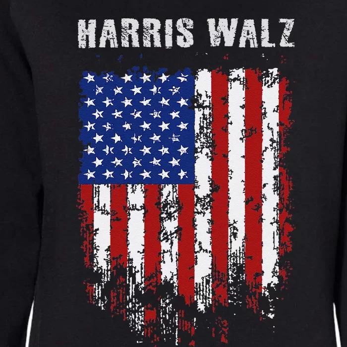 Harris Walz 2024 Kamala Harris 2024 Tim Walz 2024 Usa Flag Womens California Wash Sweatshirt