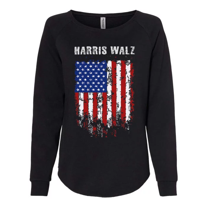 Harris Walz 2024 Kamala Harris 2024 Tim Walz 2024 Usa Flag Womens California Wash Sweatshirt