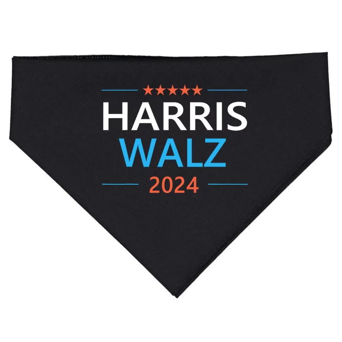 Harris Waltz 2024 Election Kamala Harris Tim Waltz 2024 USA-Made Doggie Bandana