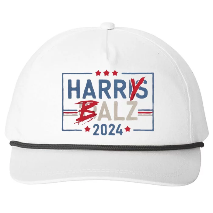 Harris Walz 24 Harry Balz 2024 Snapback Five-Panel Rope Hat