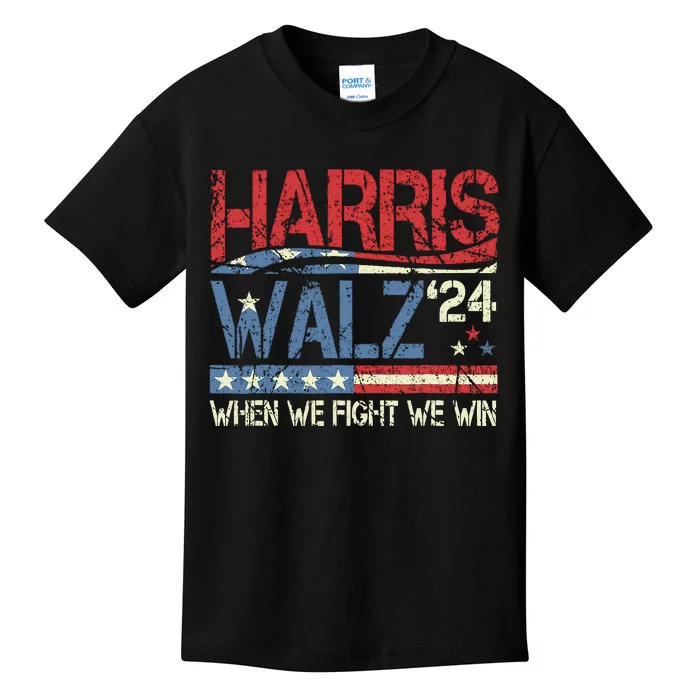 Harris Waltz 2024 Election Kamala Harris Tim Walz 2024 Gift Kids T-Shirt