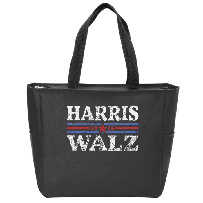 Harris Walz 2024 Election Kamala Harris Tim Waltz 2024 Zip Tote Bag