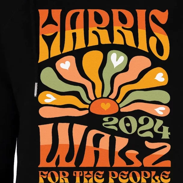 Harris Walz 2024 Election President Kamala Harris Tim Waltz Gift Womens Funnel Neck Pullover Hood