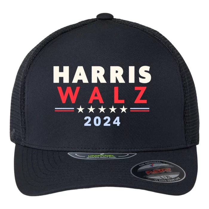 Harris Walz 2024 Election Flexfit Unipanel Trucker Cap