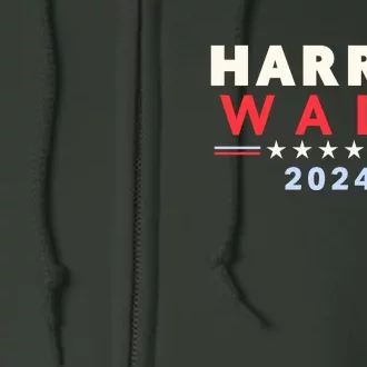 Harris Walz 2024 Election Full Zip Hoodie