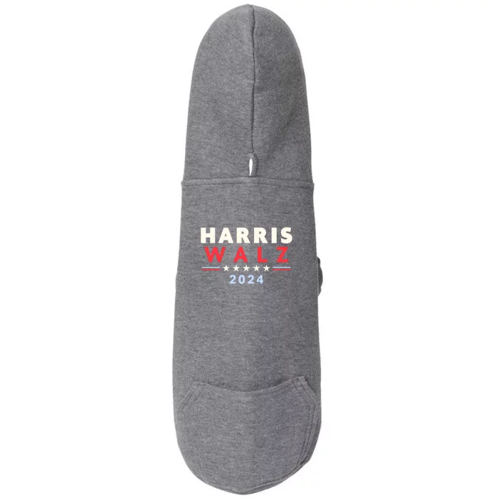 Harris Walz 2024 Election Doggie 3-End Fleece Hoodie