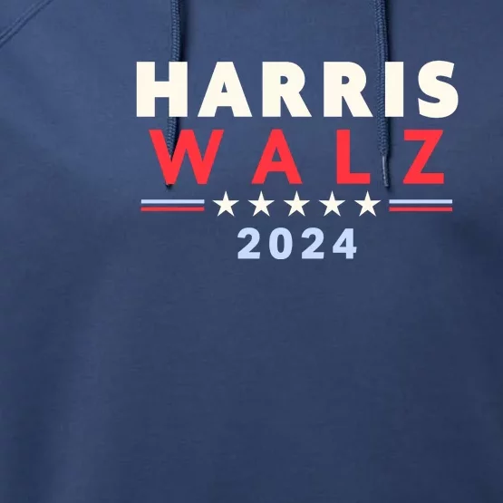 Harris Walz 2024 Election Performance Fleece Hoodie