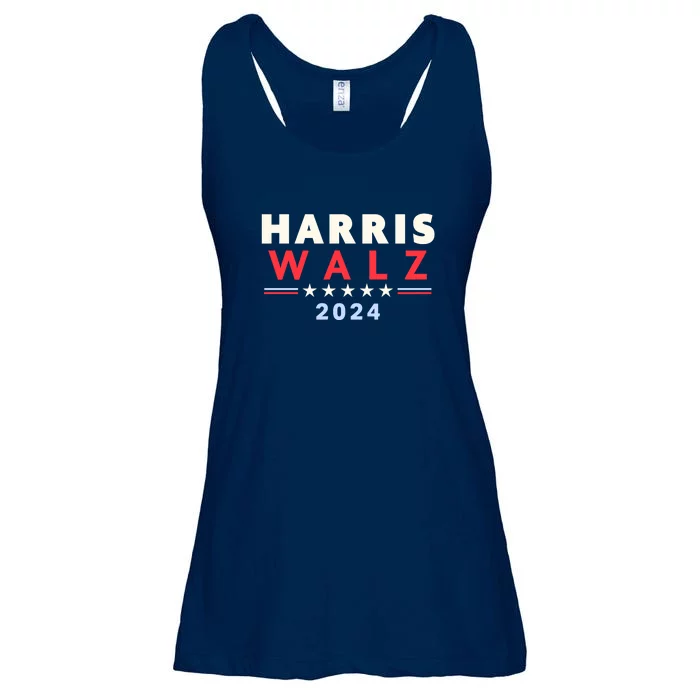 Harris Walz 2024 Election Ladies Essential Flowy Tank