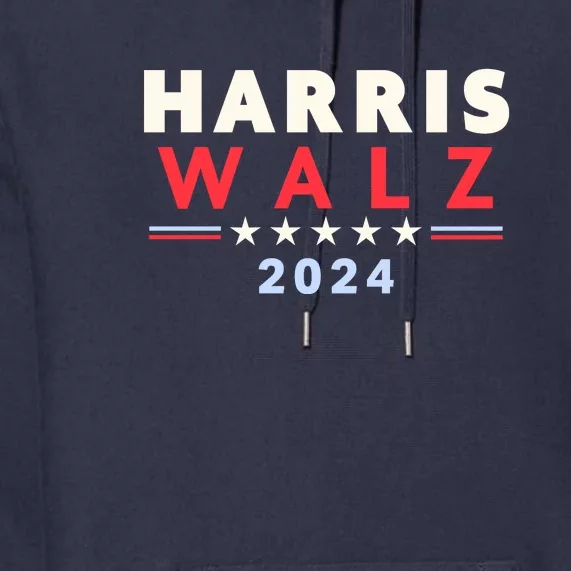 Harris Walz 2024 Election Premium Hoodie