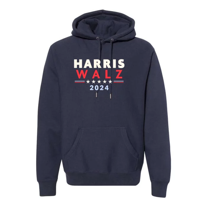 Harris Walz 2024 Election Premium Hoodie