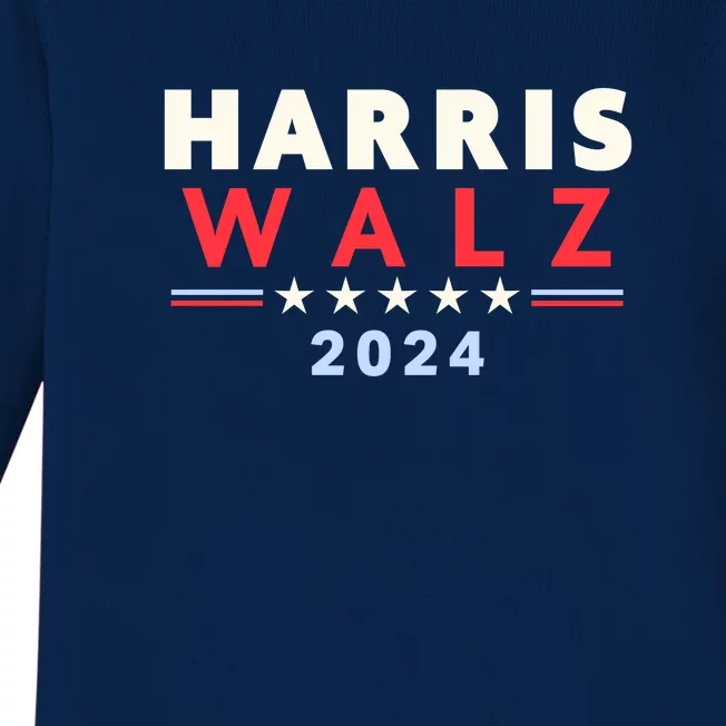 Harris Walz 2024 Election Baby Long Sleeve Bodysuit