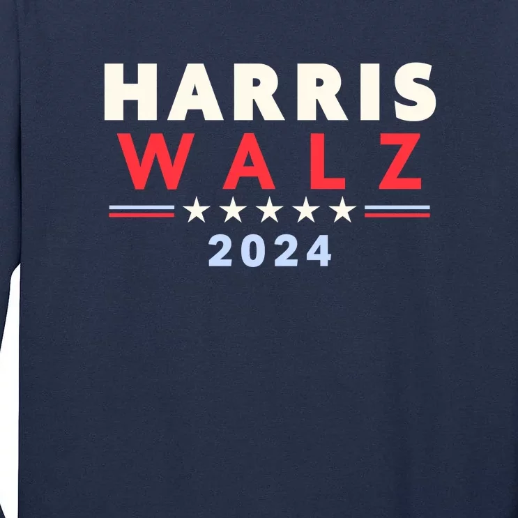 Harris Walz 2024 Election Tall Long Sleeve T-Shirt