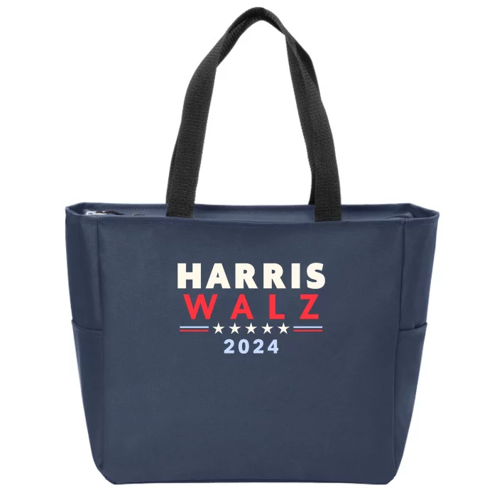 Harris Walz 2024 Election Zip Tote Bag