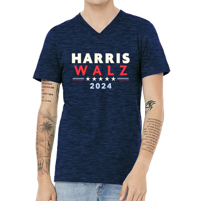 Harris Walz 2024 Election V-Neck T-Shirt