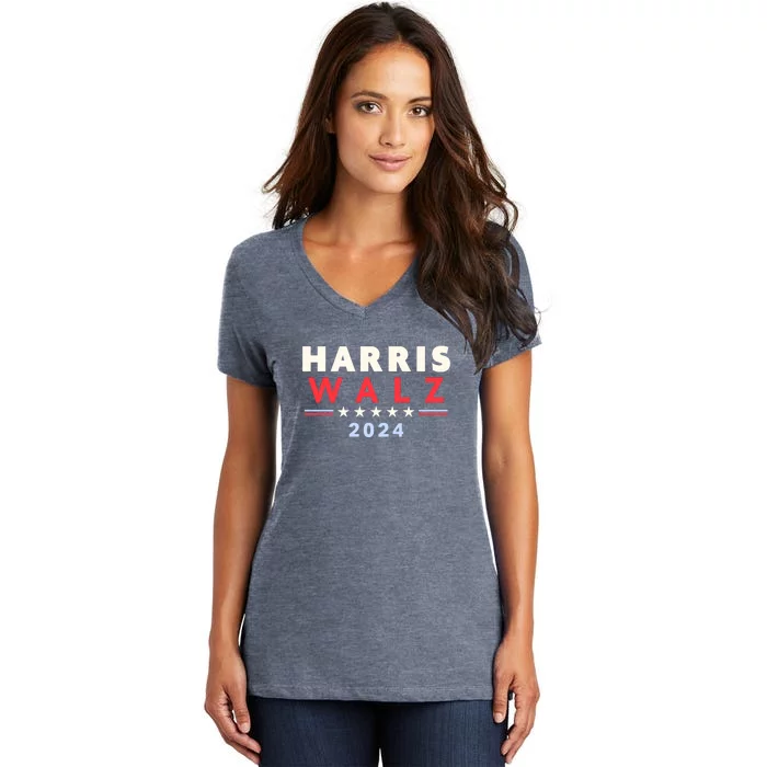 Harris Walz 2024 Election Women's V-Neck T-Shirt