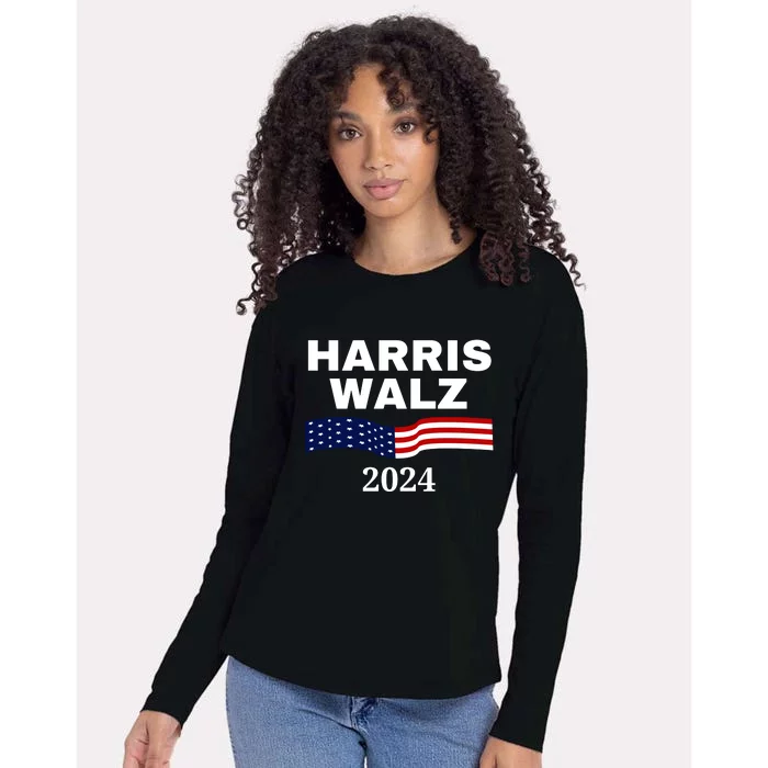 Harris Waltz 2024 Election Kamala Harris Tim Waltz 2024 Womens Cotton Relaxed Long Sleeve T-Shirt