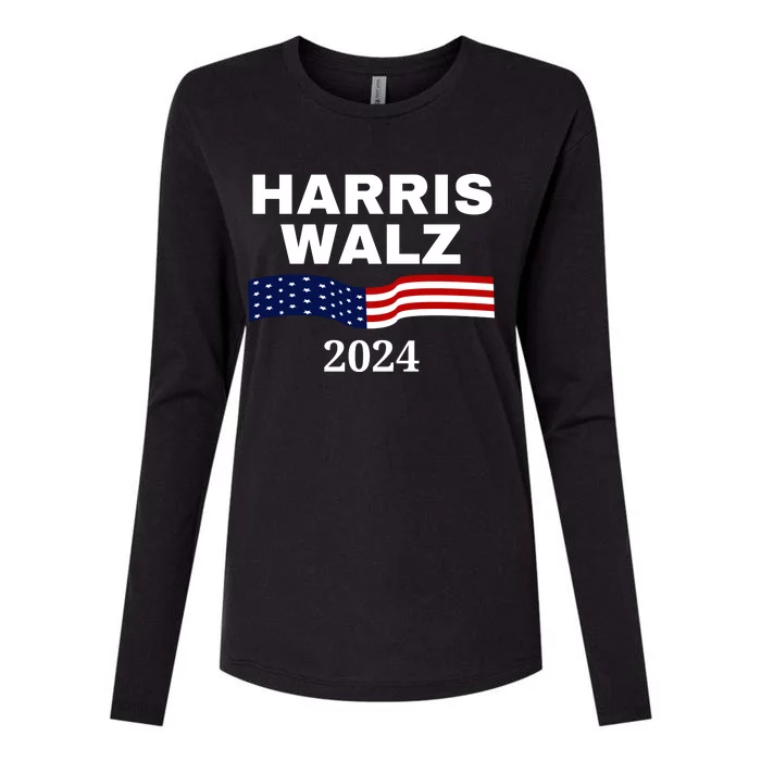 Harris Waltz 2024 Election Kamala Harris Tim Waltz 2024 Womens Cotton Relaxed Long Sleeve T-Shirt