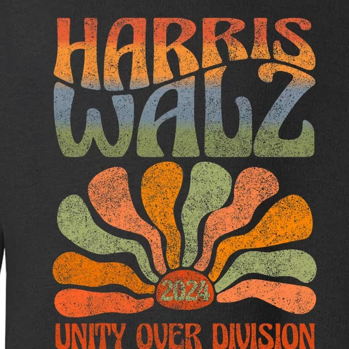 Harris Waltz 2024 Unity Over Division Harris Waltz 2024 Over Toddler Sweatshirt