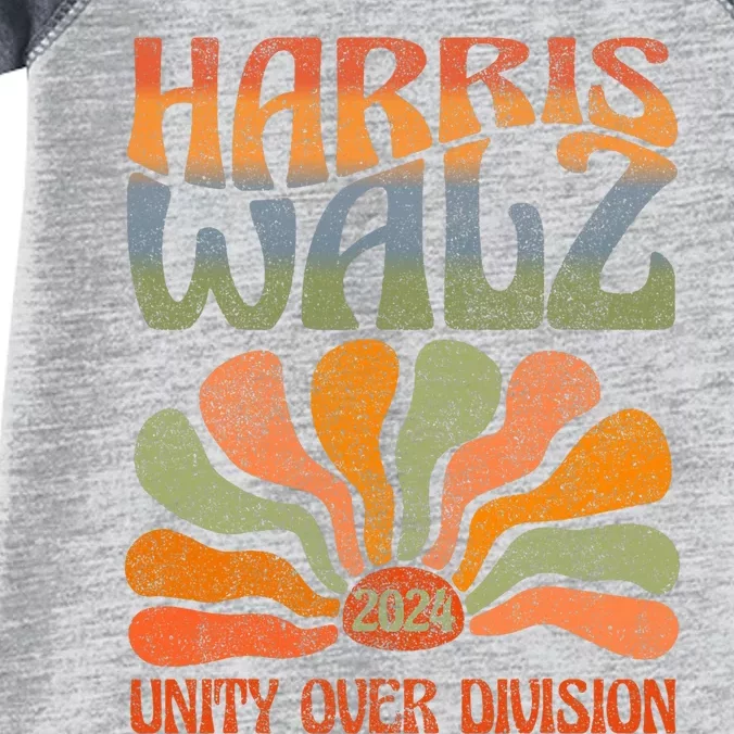 Harris Waltz 2024 Unity Over Division Harris Waltz 2024 Over Infant Baby Jersey Bodysuit