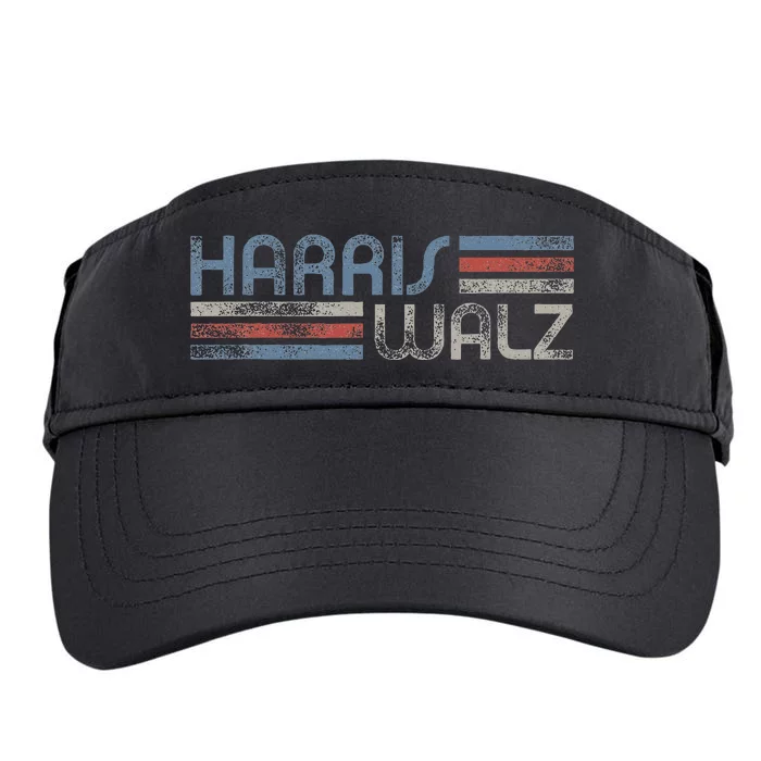 Harris Walz 2024 Retro Faded Stripes Harris Waltz 2024 Adult Drive Performance Visor