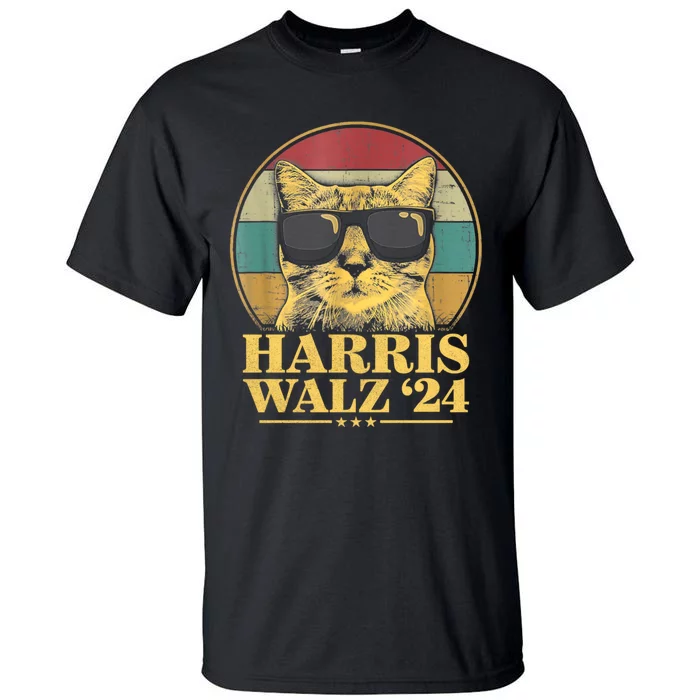 Harris Waltz 2024 Election Cat Lady Kamala Harris Tim Waltz Tall T-Shirt