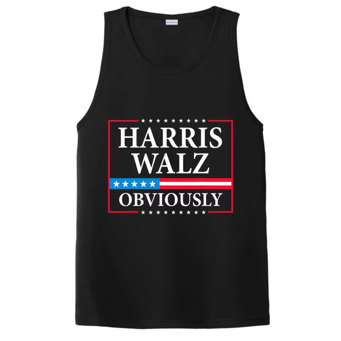 Harris Waltz 2024 Obviously Kamala Harris Tim Walz 2024 Performance Tank