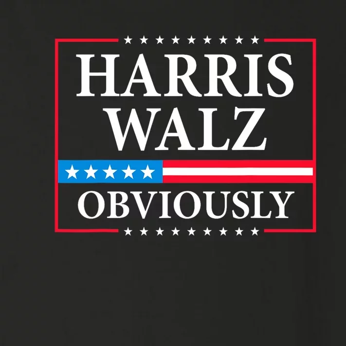 Harris Waltz 2024 Obviously Kamala Harris Tim Walz 2024 Toddler Long Sleeve Shirt