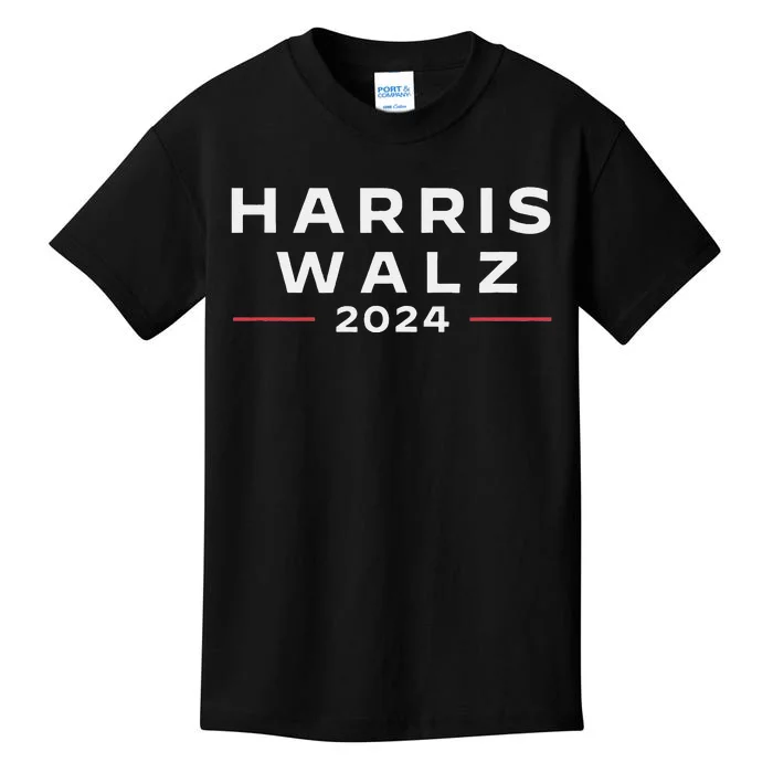 Harris Walz 2024 President Vp Election Ticket Kids T-Shirt