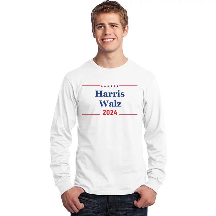 Harris Walz 2024 Election Tall Long Sleeve T-Shirt