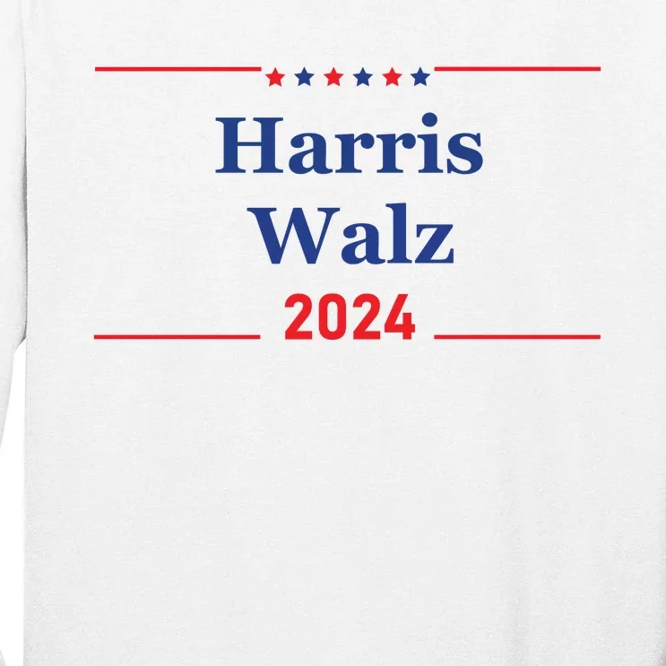 Harris Walz 2024 Election Tall Long Sleeve T-Shirt