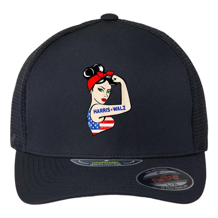 Harris Waltz 2024 Female Strong Usa Election Flexfit Unipanel Trucker Cap