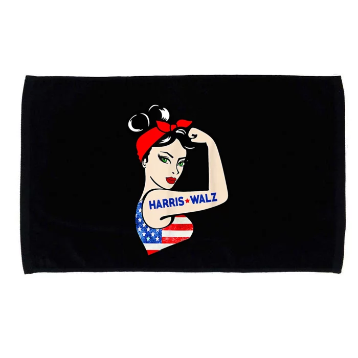 Harris Waltz 2024 Female Strong Usa Election Microfiber Hand Towel