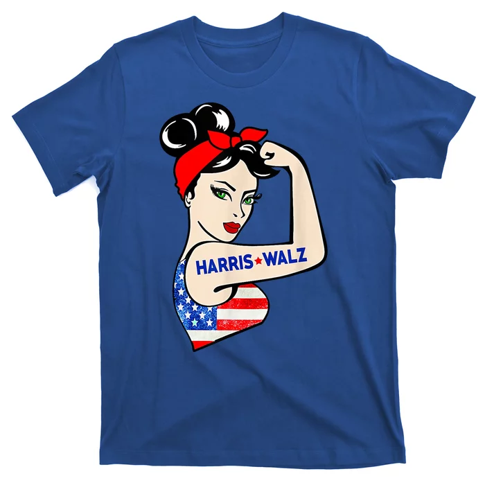 Harris Waltz 2024 Female Strong Usa Election T-Shirt