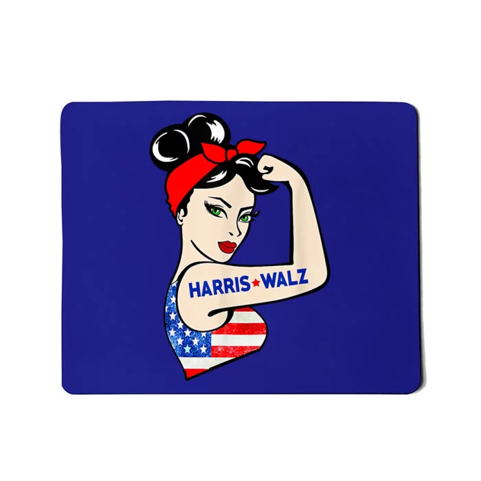 Harris Waltz 2024 Female Strong Usa Election Mousepad