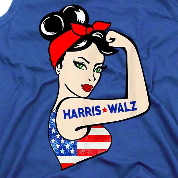 Harris Waltz 2024 Female Strong Usa Election Tank Top