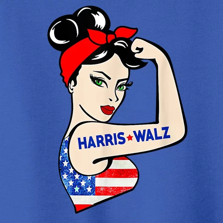 Harris Waltz 2024 Female Strong Usa Election Toddler T-Shirt