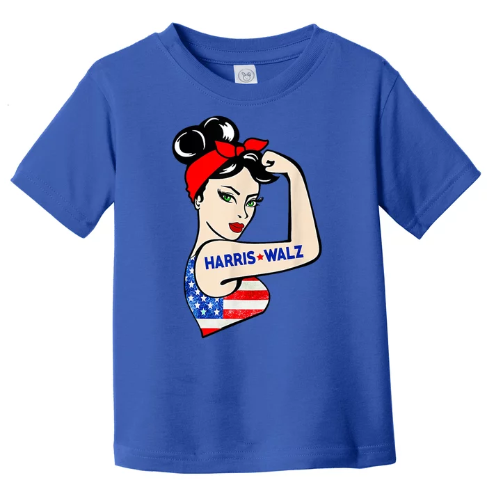 Harris Waltz 2024 Female Strong Usa Election Toddler T-Shirt