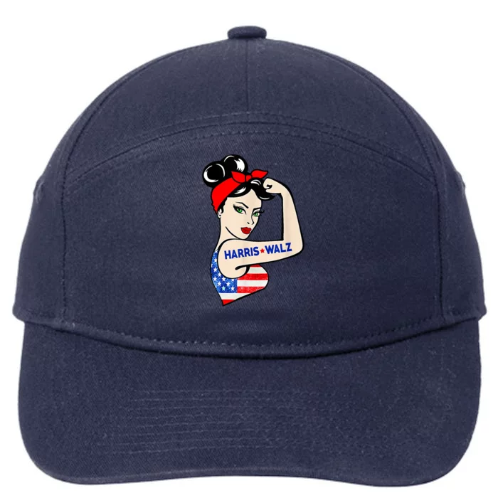 Harris Waltz 2024 Female Strong Usa Election 7-Panel Snapback Hat