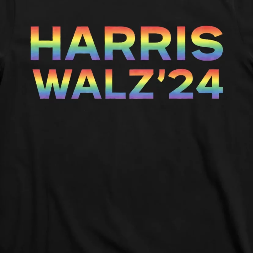 Harris Walz 2024 (Waltz) Double Rainbow Lgbtq T-Shirt