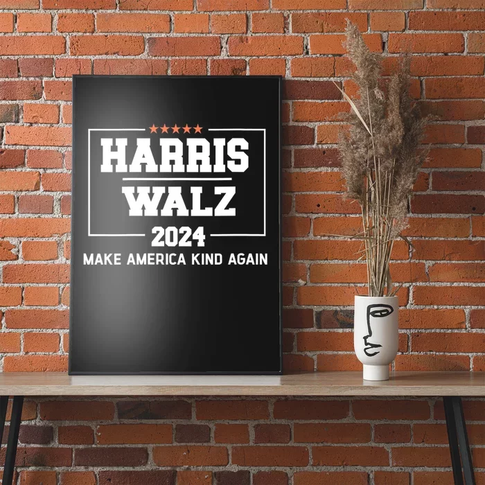 Harris Walz 2024 Make America Kind Again Harris Waltz Quote Poster