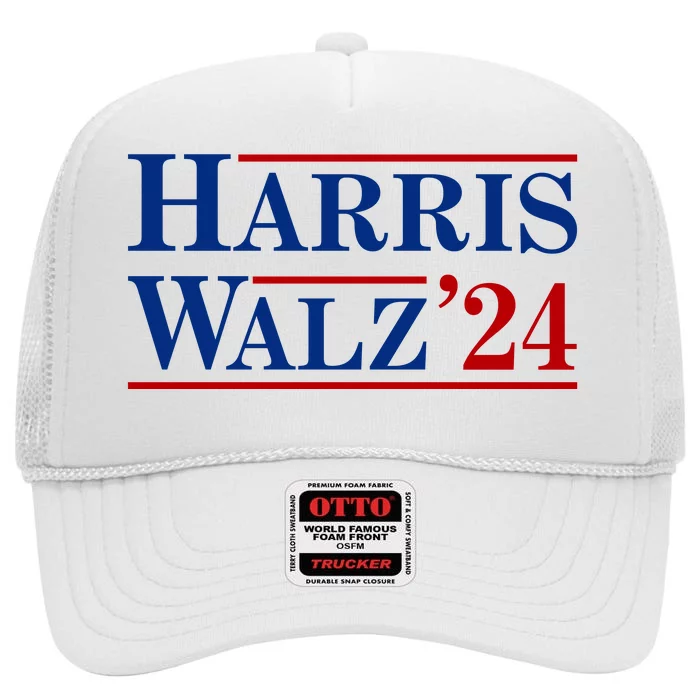 Harris Waltz 2024 Election Kamala Harris Tim Waltz 2024 High Crown Mesh Trucker Hat