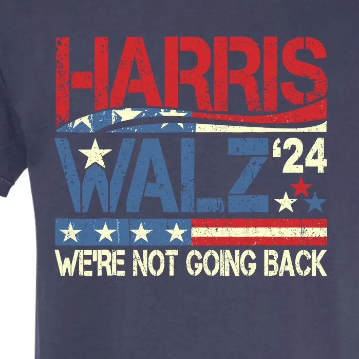 Harris Walz 2024 Kamala Harris 2024 Tim Walz 2024 Usa Flag Garment-Dyed Heavyweight T-Shirt