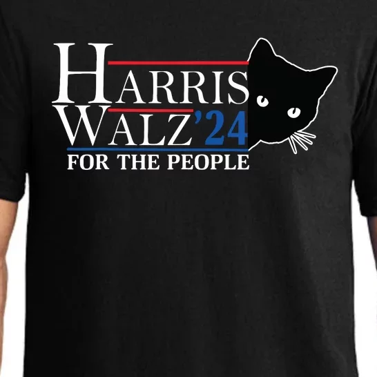 Harris Waltz 2024 For The People Cat Lady Kamala Harris 2024 Pajama Set