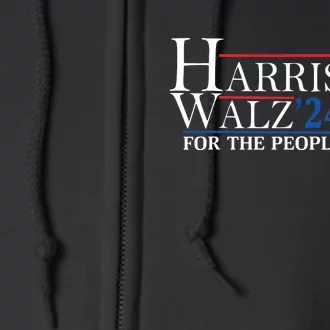 Harris Waltz 2024 For The People Cat Lady Kamala Harris 2024 Full Zip Hoodie