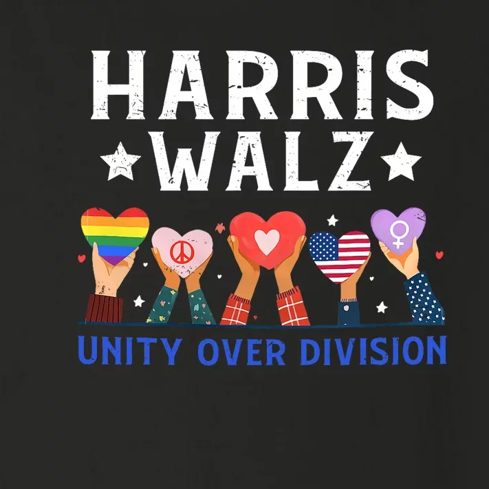 Harris Walz 2024 Unity Over Division Harris Walz 2024 Toddler Long Sleeve Shirt