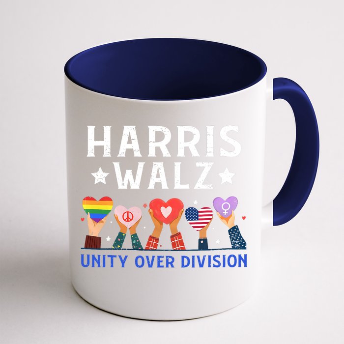 Harris Walz 2024 Unity Over Division Harris Walz 2024 Front & Back Coffee Mug