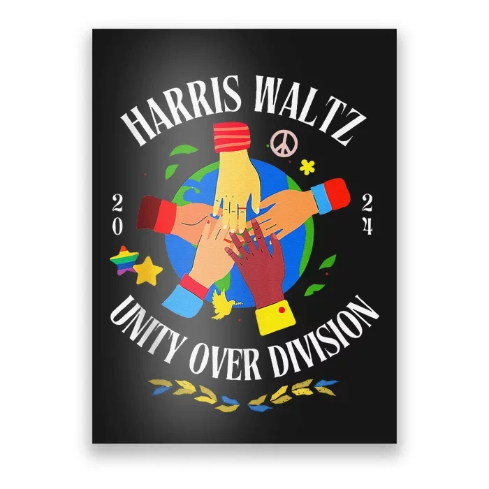 Harris Waltz 2024 Unity Over Division Husband Wife Poster