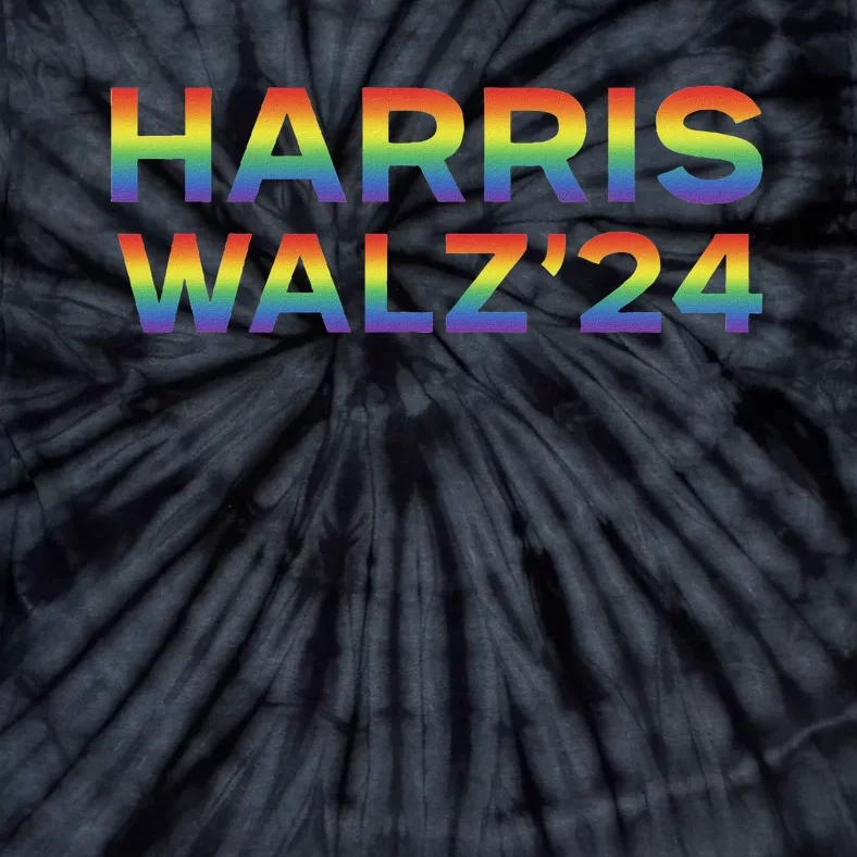 Harris Walz 2024 (Waltz) Double Rainbow Lgbtq Tie-Dye T-Shirt