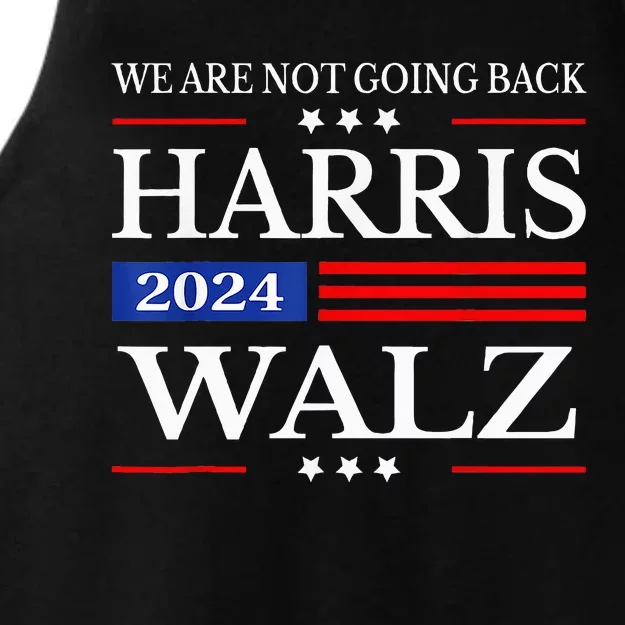 Harris Waltz 2024 WeRe Not Going Back Kamala Harris 2024 Ladies Tri-Blend Wicking Tank